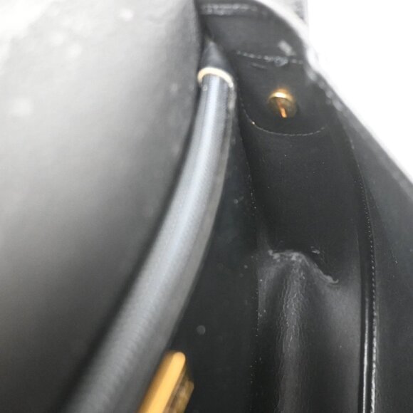 CHRISTIAN DIOR Logo Honeycomb Shoulder Bag PVC Leather Black GHW France 38YH770 - Picture 11 of 14